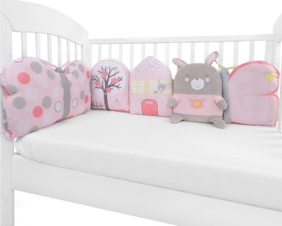 Комплект плюшени възглавници за кошара Pink Bunny