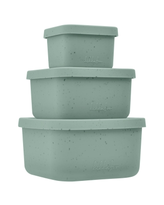 Сет кутии за храна 3 бр Platinum Silicone Sage