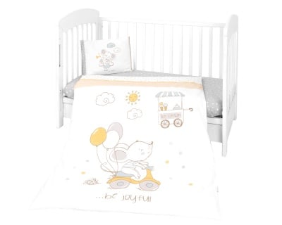 Бебешки спален комплект 5 части Joyful Mice