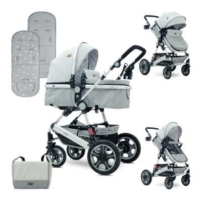 Д.КОЛИЧКА LORA GREY TRIANGLES + ЧАНТА