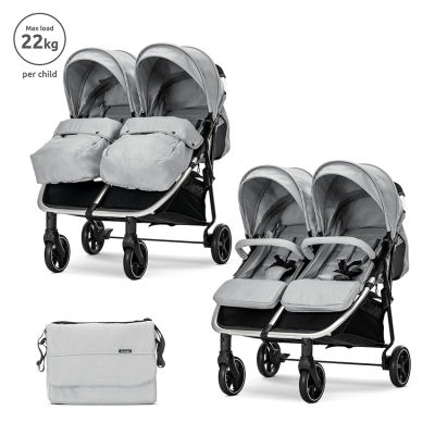 Д.КОЛИЧКА DUO GREY до 22 кг за близнаци
