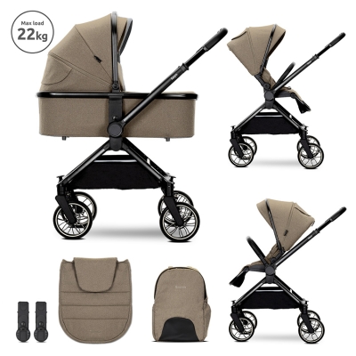 Д.КОЛИЧКА REYA 2in1 BEIGE до 22 кг с реверсивна др