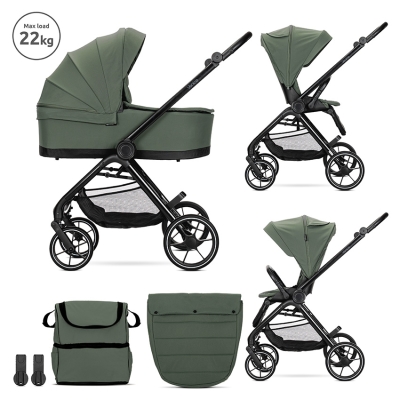 Д.КОЛИЧКА VENICE 2в1 до 22 кг GREEN с кош за новор