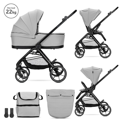 Д.КОЛИЧКА VENICE 2в1 до 22 кг GREY с кош за новоро