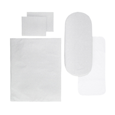 СЕТ ЗА ДЕТСКА КОЛИЧКА С ПРОТЕКТОР СИВО НЕБЕ