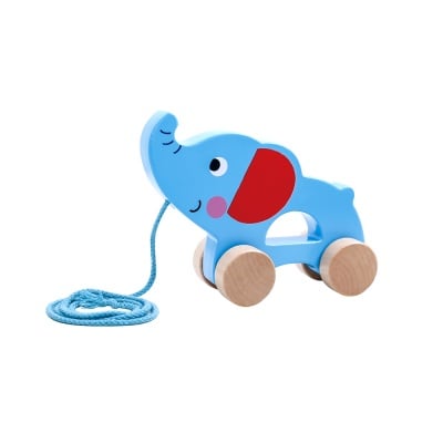 Дървена играчка за дърпане Elephant TKC264
