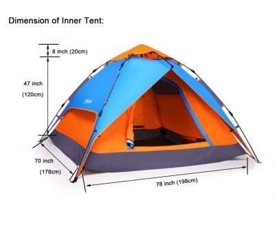 Триместна палатка Go and camp