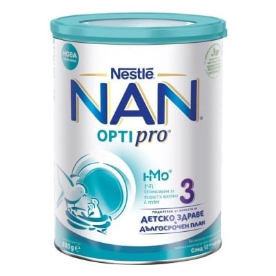 Nestlé® NAN® OPTIPRO® 3 HM-O®, Висококачествено обогатено преходно мляко на прах, след 12-ия месец,800 гр.