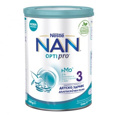 Nestlé® NAN® OPTIPRO® 3 HM-O®, Висококачествено обогатено преходно мляко, след 12-тия месец,400 гр.