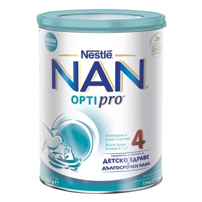 Nestlé® NAN® OPTIPRO® 4, Висококачествено обогатено преходно мляко на прах, след 2-рата годинка,800 гр.