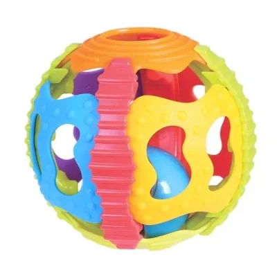 Разноцветна Топка Дрънкалка Playgro Shake Rattle and Roll Ball, 6м+ PG.0168