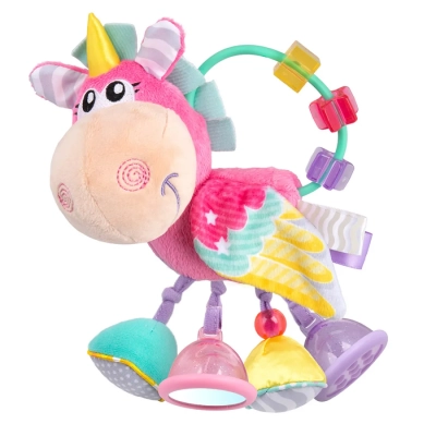 PLAYGRO Дрънкалка Кончето Хоп Троп, 3м+, Розова 0355