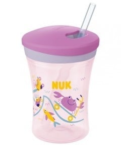 NUK EVOLUTION Action Cup със сламка, 12+ мес. Girl Арт.№ 10.255.600