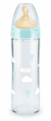 NUK New Classic стъклено шише 240мл с биберон за хранене каучук FC+, размер М Арт. № 10.745.079