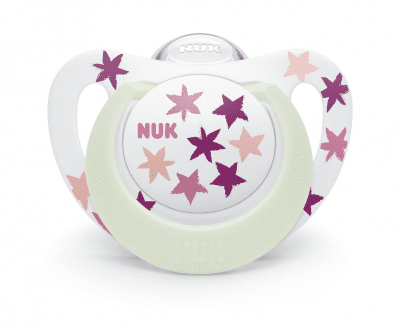 NUK биберон залъгалка силикон 18-36 мес. 1бр. STAR Night + box Арт.№ 10739749