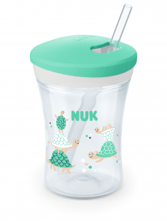 NUK EVOLUTION Action Cup със сламка, 12+ мес. Neutral Арт.№ 10.255.390