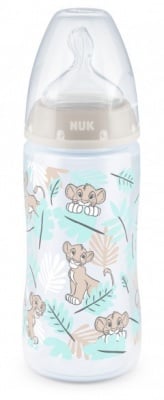 NUK First Choice РР шише Temperature control 300мл силикон 6-18 месеца. LION KING + box 10741764