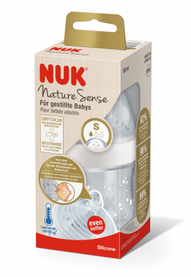 NUK NATURE SENSE Temperature Control шише РР 150мл. силиконов биберон р-р S, микс Арт.№ 10.743.018