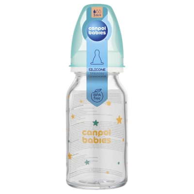 Шише с биб стъкл 120 мл D