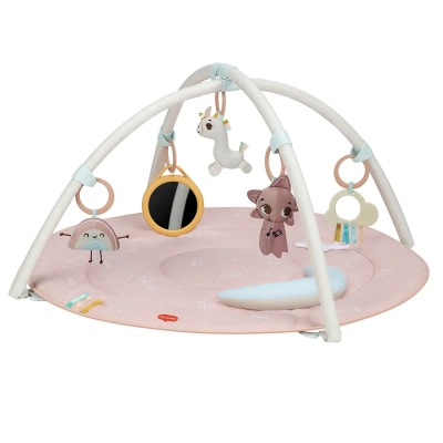 Активна гимнастика Tiny Love Developmental Gymini от серията Unicorn Wonderlands, с кръгло килимче с диаметър 90 см, регулиращи се арки и селекция от 5 играчки, 0-36м 0129.001