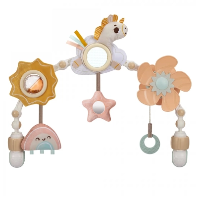 Гъвкава арка Tiny Love от серията Unicorn Wonderlands, с 6 играчки и универсални щипки за поставяне на количка или столче за кола, 0м+ 0132.001