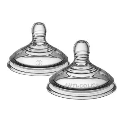 Комплект от 2 броя Биберони Tommee Tippee Advanced Anti-Colic+ Fast flow, 3 капки, бърз поток за бебета на възраст 6+ месецаТТ.0008