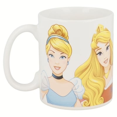 керамична чаша Princess 325 мл за момиче, бяла основа