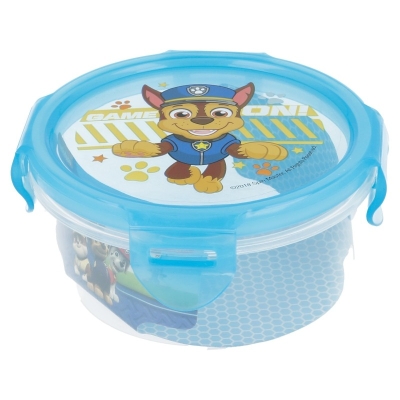 Кръгла херметическа кутия за храна paw patrol, 270 мл.