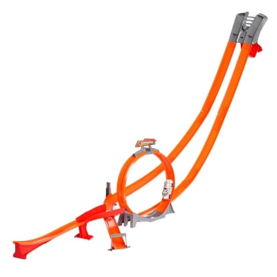 Двулентова писта с количка за изстрелване с вираж 360градуса