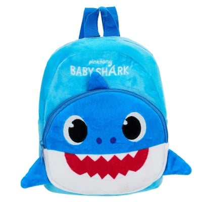 Плюшена раничка Baby Shark, синя