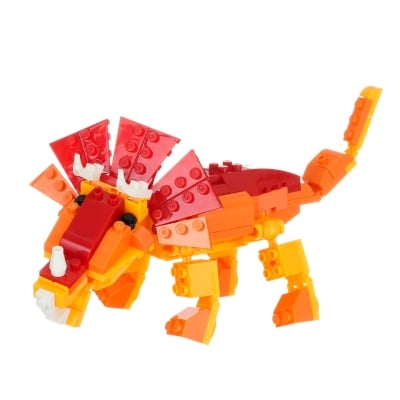 Конструктор оранжев динозавър, 125 части