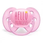 2 бр. ортодонтични залъгалки Philips Avent Ultra Soft 6-18м с декорация Лебед и Princess в кутия за стерилизиране 0515.008