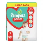 Бебешки пелени гащи Pampers, 7, Jumbo Pack, (17+кг.) 38 броя