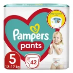 Бебешки пелени гащи Pampers 5, (12-17кг.) 42 броя