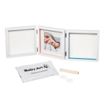 Бяла рамка за отпечатък за ръчичка и краче + снимка BABY ART My Baby Style Essentials, с бяло паспарту, 00061.001