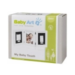 Самостоятелно стояща Дървена фото рамка от 3 части, за 2 отпечатъка и снимка My Baby Touch от серията Timeless Classic на Baby Art, бяла с бяло паспарту 00078.001