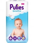 Бебешки пелени Pufies Sensitive 4+, 52 броя