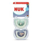 NUK First Choice биберон залъгалка, силикон, 0-6 мес., 2 бр., Night, Хипо/Коала