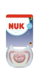 NUK First Choice биберон залъгалка, силикон, 0-6 мес., 1 бр., Night, Заек