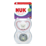 NUK Perfect Match биберон залъгалка, силикон 18+ мес. 2бр., AIR Night, Овца