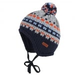 Maximo Зимна шапка, синьо сива с помпон - 49 /18-24мес./