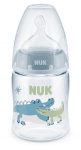 NUK First Choice РР Шише Temperature control 150мл. силиконов биберон 0-6 мес. микс - Син