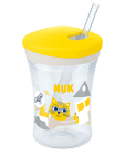 NUK EVOLUTION Action Cup, 12+, 230 мл. със сламка Жълта