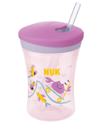 NUK EVOLUTION Action Cup 230мл. със сламка, 12+ мес. Girl