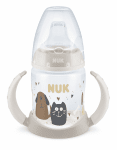 NUK First Choice РР Шише Temperature Control 150мл. с накрайник силикон за сок 6-18м. CAT&DOG