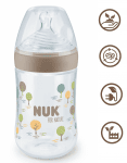 NUK for NATURE Шише РР Temperature Control 260мл. със силиконов биберон М