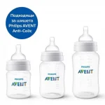 Philips AVENT Биберони Classic+ Anti-colic с прорез и три позиции 3м+, 2 бр./оп.