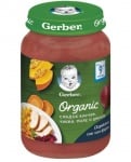 GERBER® Organic Пюре Сладък картоф, тиква, пиле и цвекло, от 9-ия месец, бурканче, 190g