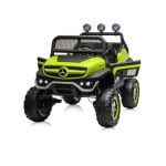 Eл. джипMercedes UNIMOG зелен EVA,кожена