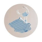 Пом. стойка за къпане с опора Китче синя